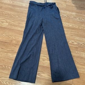 Ann Taylor linen blend, wide-leg highrise trousers. NWOT size 8